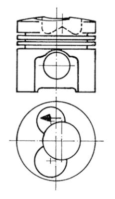Поршень KOLBENSCHMIDT 93472610