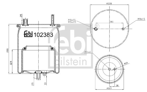 Кожух пневматической рессоры FEBI BILSTEIN 102383