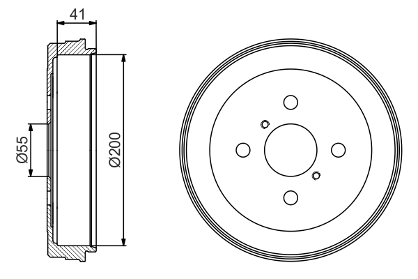 Тормозной барабан BOSCH 0 986 477 199