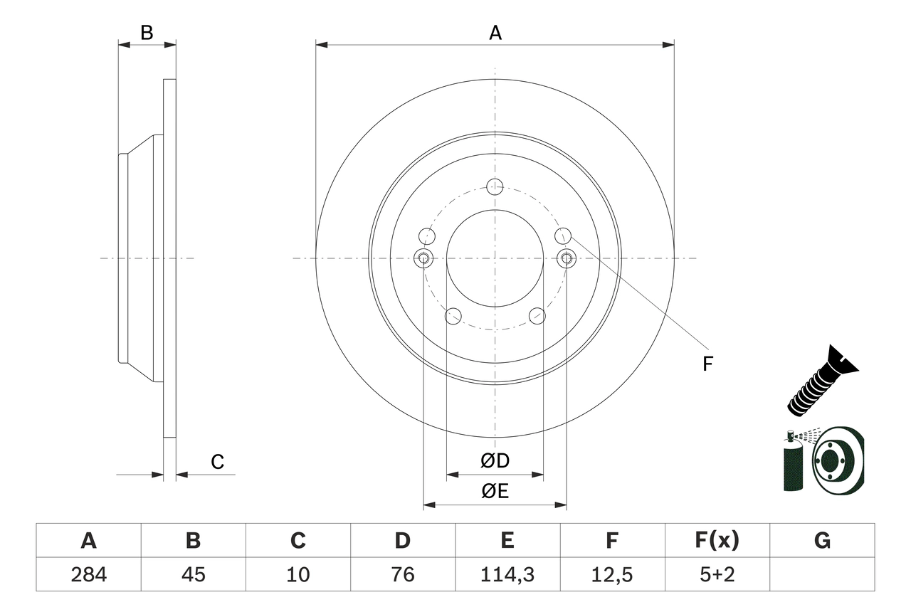 Тормозной диск BOSCH 0 986 479 G28