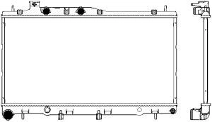 Радиатор охлаждение двигателя SAKURA AUTOMOTIVE 3421-1011