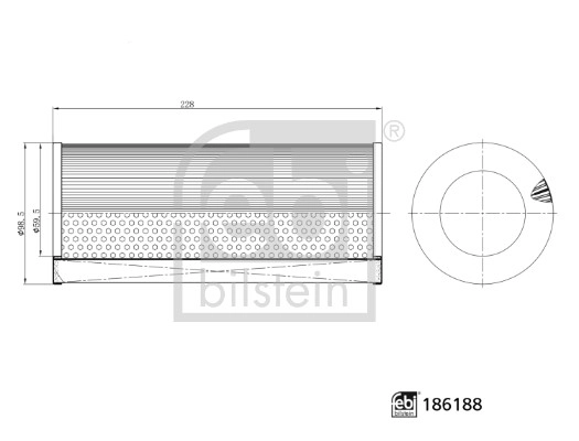 Воздушный фильтр FEBI BILSTEIN 186188