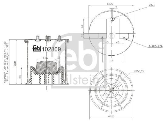 Кожух пневматической рессоры FEBI BILSTEIN 102809
