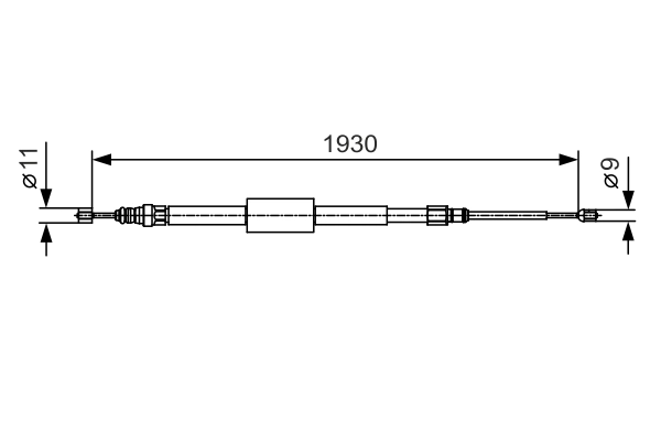 Тросик cтояночный тормоз BOSCH 1 987 482 011