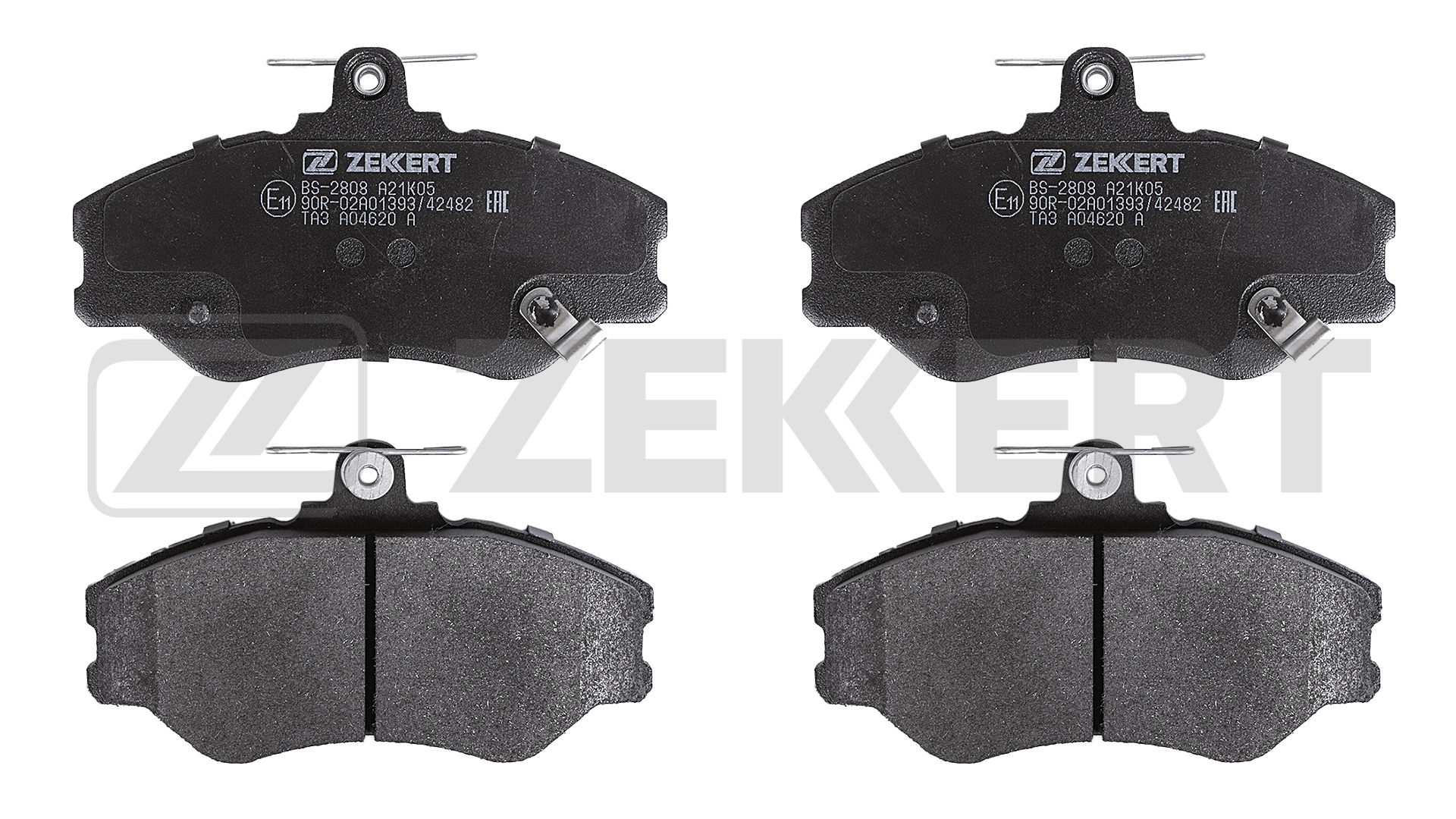 Комплект тормозных колодок дисковый тормоз ZEKKERT BS-2808