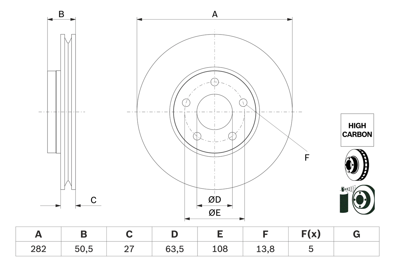 Тормозной диск BOSCH 0 986 479 F81