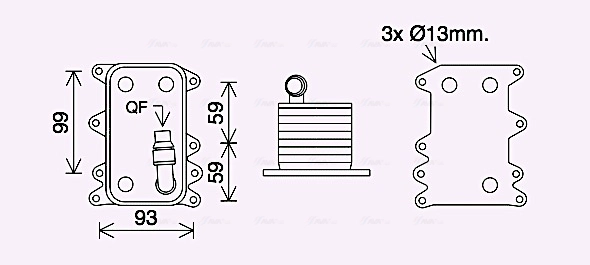 Масляный радиатор автоматическая коробка передач AVA QUALITY COOLING BW3560
