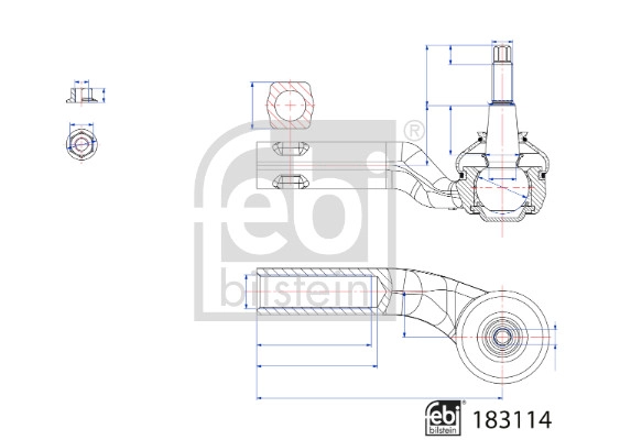 Наконечник поперечной рулевой тяги FEBI BILSTEIN 183114