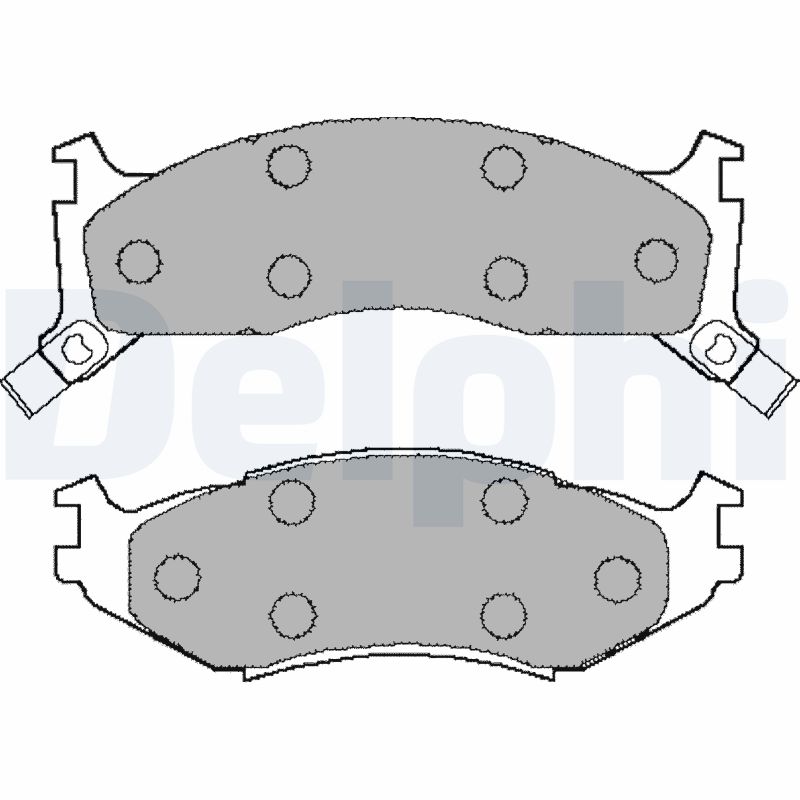 Комплект тормозных колодок дисковый тормоз DELPHI LP892