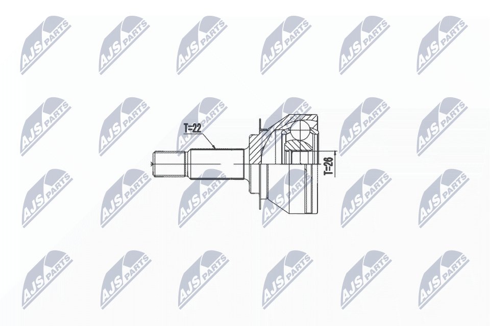 Шарнирный комплект приводной вал NTY NPZ-VW-046