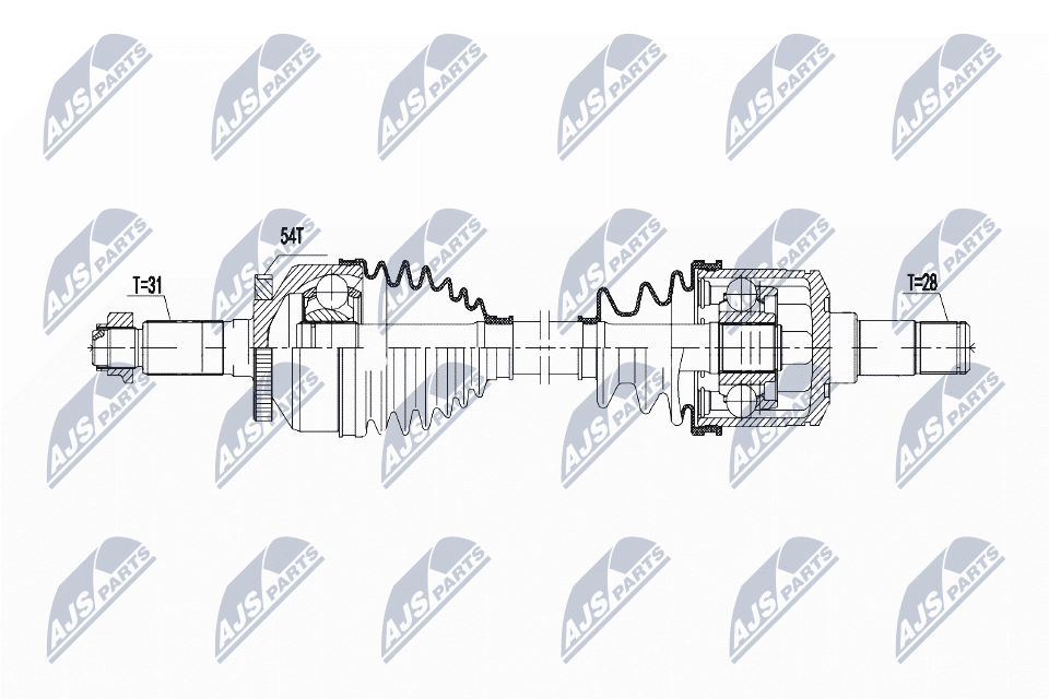 Приводной вал NTY NPW-KA-378
