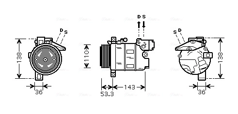 Компрессор кондиционер AVA QUALITY COOLING BWAK321