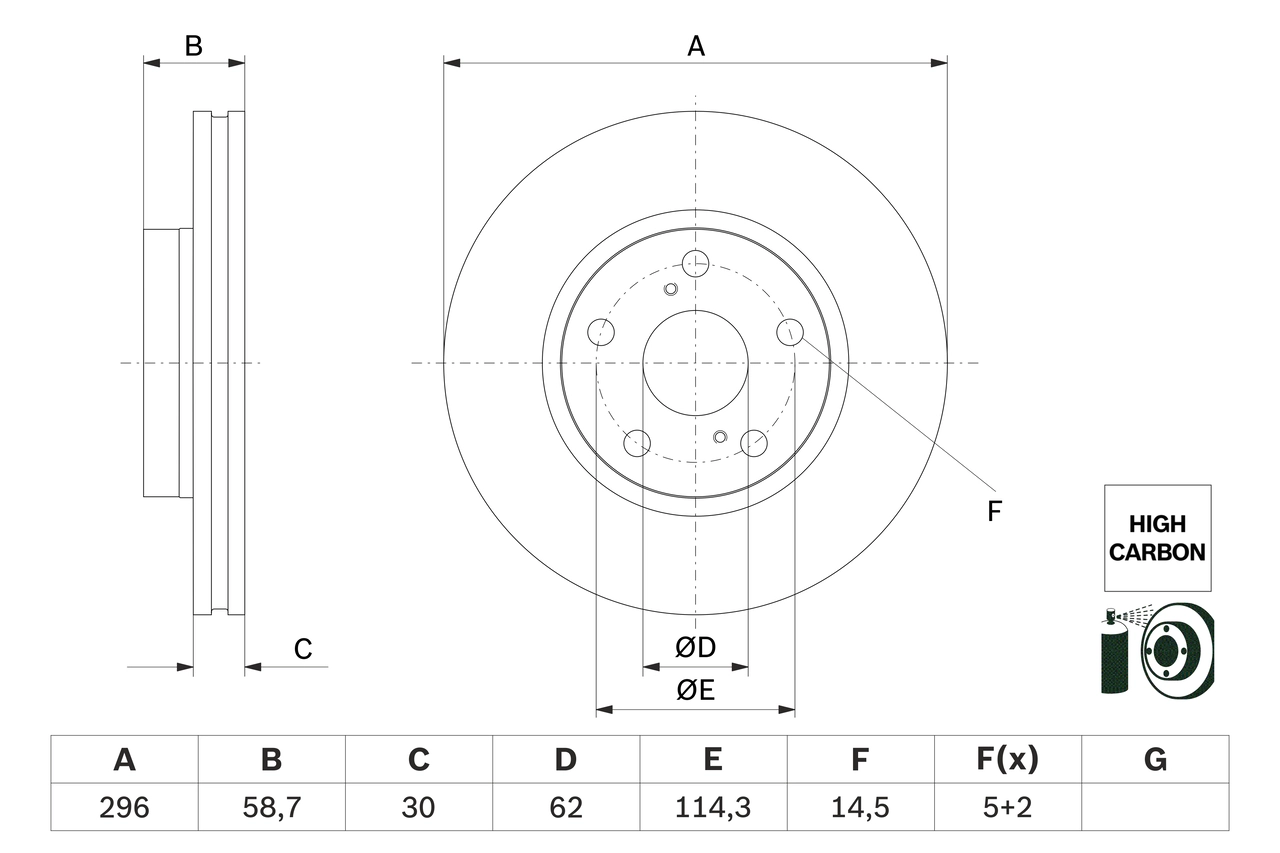 Тормозной диск BOSCH 0 986 479 G67