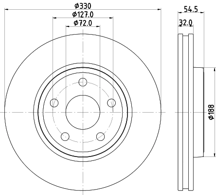 Тормозной диск HELLA/BEHR/PAGID 8DD 355 122-681