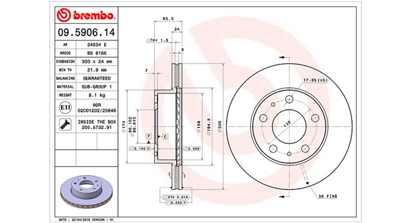 Тормозной диск MAGNETI MARELLI 360406022700