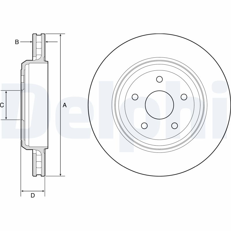 Тормозной диск DELPHI BG9214C