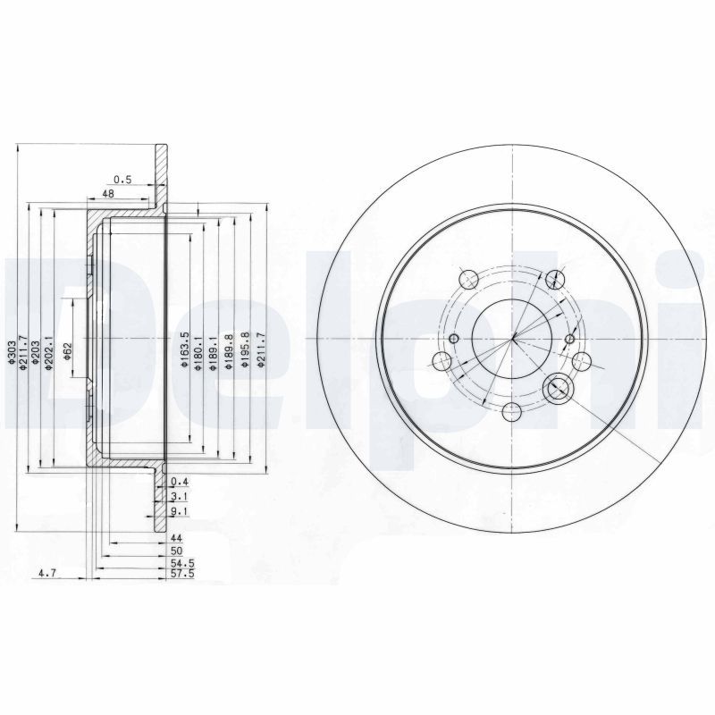 Тормозной диск DELPHI BG3691