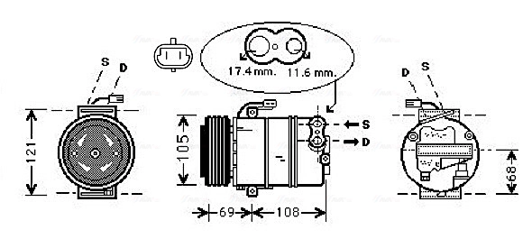 Компрессор кондиционер AVA QUALITY COOLING OLK316