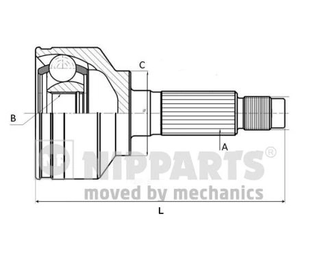 Шарнирный комплект приводной вал NIPPARTS N2824146