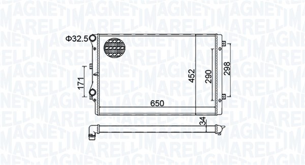 Радиатор охлаждение двигателя MAGNETI MARELLI 350213157800