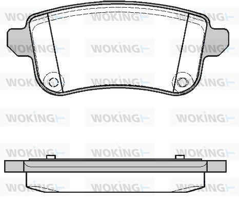 Комплект тормозных колодок дисковый тормоз WOKING P12873.10