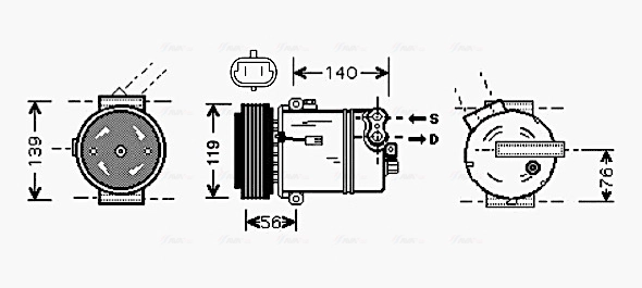 Компрессор кондиционер AVA QUALITY COOLING OLK463
