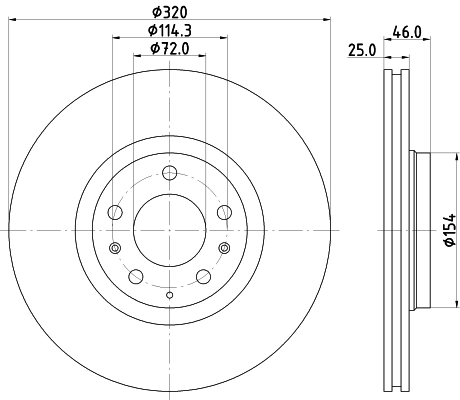 Тормозной диск HELLA/BEHR/PAGID 8DD 355 114-491