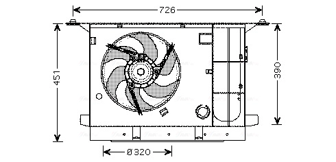 Вентилятор охлаждение двигателя AVA QUALITY COOLING CN7537