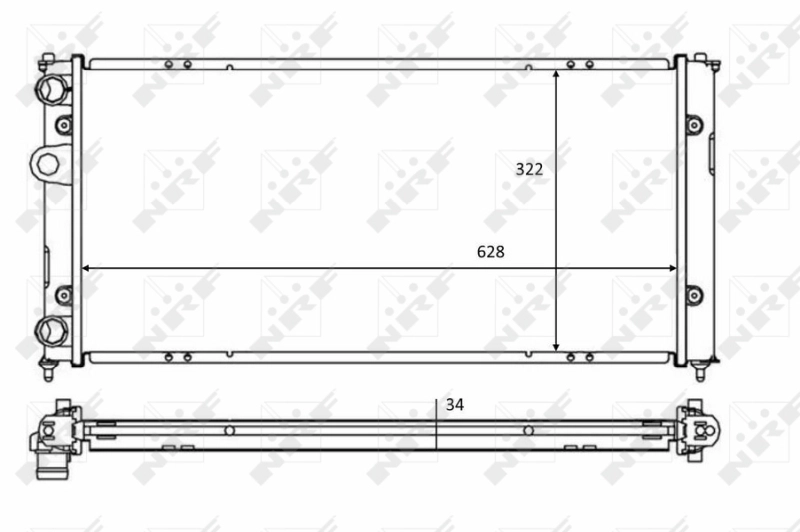 Радиатор охлаждение двигателя NRF 58386