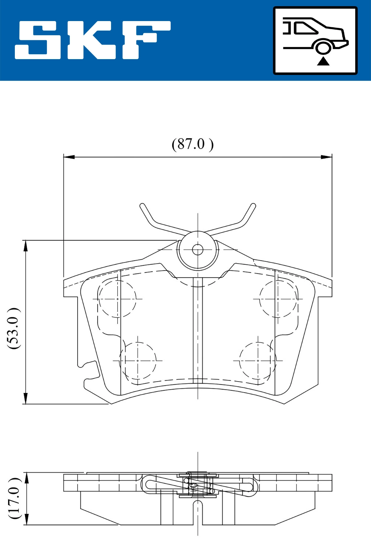 Комплект тормозных колодок дисковый тормоз SKF VKBP 90440 E