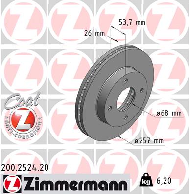 Тормозной диск coat z