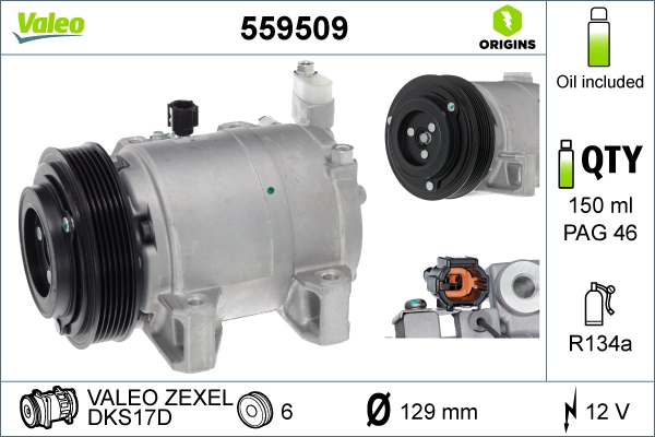 Компрессор кондиционер VALEO 559509