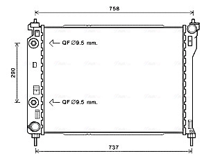 Радиатор охлаждение двигателя AVA QUALITY COOLING OLA2626