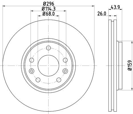 Тормозной диск HELLA/BEHR/PAGID 8DD 355 116-161