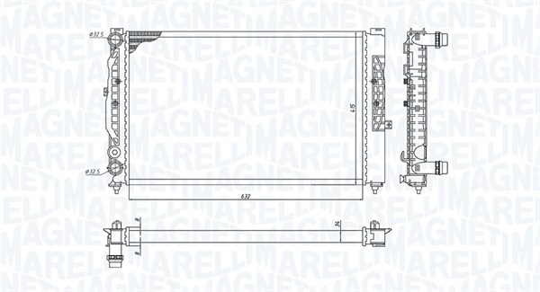 Радиатор охлаждение двигателя MAGNETI MARELLI 350213191700