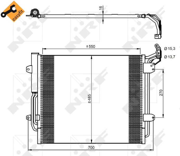 Конденсатор кондиционер NRF 350054
