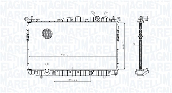 Радиатор охлаждение двигателя MAGNETI MARELLI 350213179600