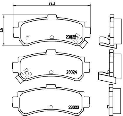 Комплект тормозных колодок дисковый тормоз BREMBO P 56 035