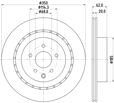 Тормозной диск HELLA/BEHR/PAGID 8DD 355 122-261