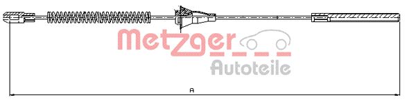 Тросик cтояночный тормоз METZGER 11.5754