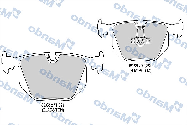 Комплект тормозных колодок дисковый тормоз MANDO MBF015213
