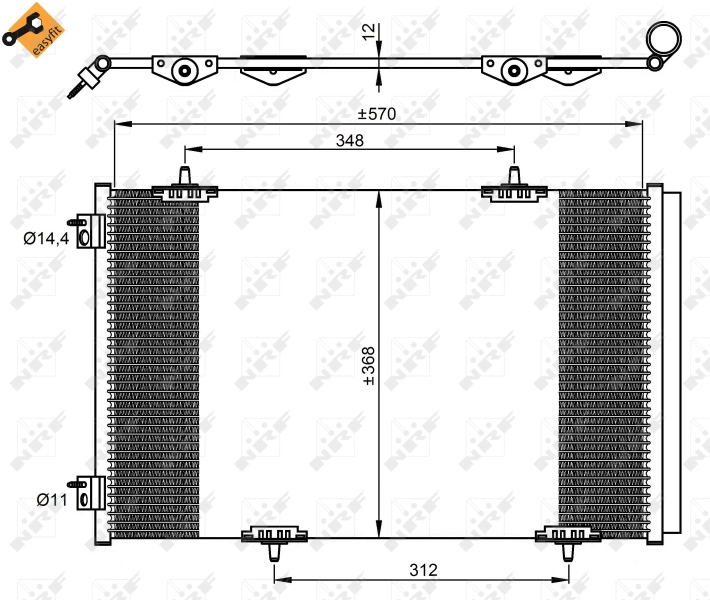 Конденсатор кондиционер NRF 350066