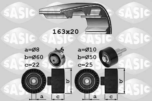 Комплект ремня грм SASIC 1756081