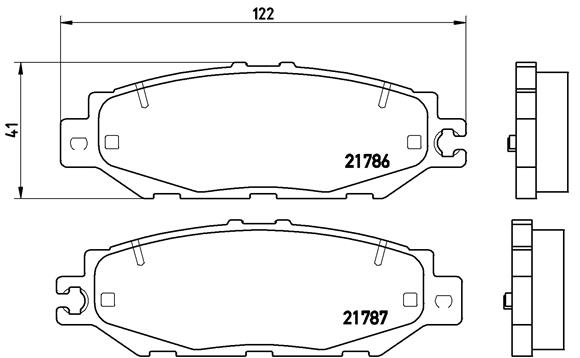 Комплект тормозных колодок дисковый тормоз BREMBO P83036