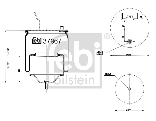 Кожух пневматической рессоры FEBI BILSTEIN 37967