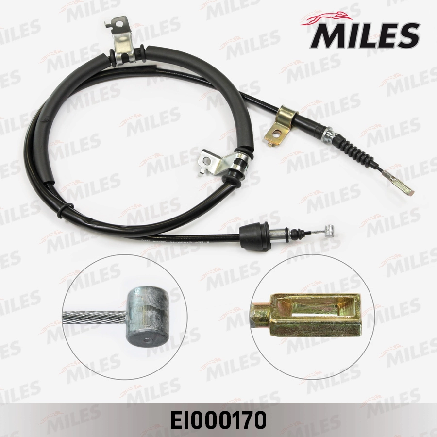 Тросик cтояночный тормоз MILES EI000170