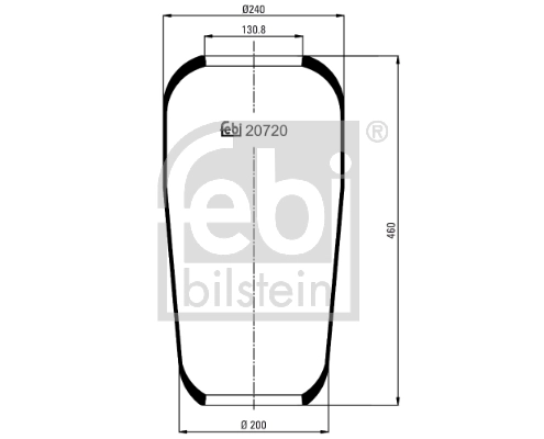 Кожух пневматической рессоры FEBI BILSTEIN 20720