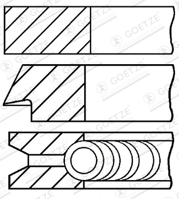 Комплект поршневых колец GOETZE ENGINE 08-101400-00