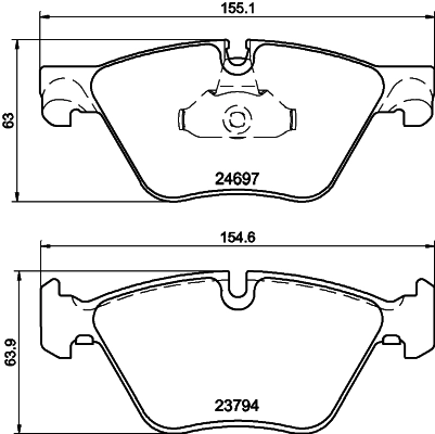 Комплект тормозных колодок дисковый тормоз