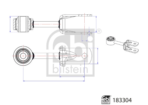 Тяга / стойка стабилизатор FEBI BILSTEIN 183304